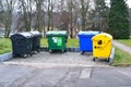 Place with containers for sorted waste, PetÃâ¢vald u KarvinÃÂ©, Czech Republic