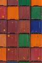 Shipping Cargo Containers Stack Yard