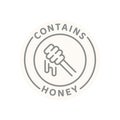 Contains honey vector line label