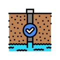 contaminant detection hydrogeologist color icon vector illustration