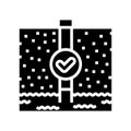 contaminant detection hydrogeologist glyph icon vector illustration