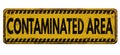 Contaminated area vintage rusty metal sign Royalty Free Stock Photo