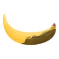 Contaminated banana icon cartoon vector. Food virus