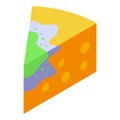 Contaminated cheese icon isometric vector. Inspect control