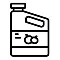 Contaminated food liquid icon outline vector. Safety food