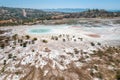 Contaminated surface of abandoned copper mine in Limni, Cyprus Royalty Free Stock Photo