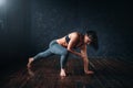 Contemp dancing female performer in dance class Royalty Free Stock Photo