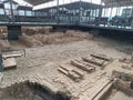 Old Born market, Barcelona, Spain. A unique archaeological site