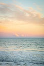 Colourful evening sky with unusual cloud formations