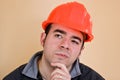 Contemplative Worker Royalty Free Stock Photo