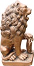 Contemporal Gold Lion Park Sculpture 2 Royalty Free Stock Photo