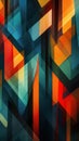 Contemporary Abstract Composition with Intersecting Planes and Bold Color Palette AI Generated Royalty Free Stock Photo