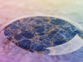 Abstract Communication Bubble with Repeating Arrow Symbol Over Marble Texture Royalty Free Stock Photo