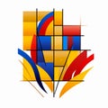 Contemporary Abstract Geometry: The Cuba Logo Royalty Free Stock Photo