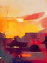 Contemporary abstract landscape oil painting