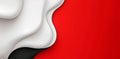 Contemporary abstract red and white curved wave lines polygonal modern presentation background Royalty Free Stock Photo