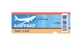 Contemporary Air Ticket Vector with Barcode and QR Code, vector design Generative AI Royalty Free Stock Photo