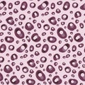 Contemporary animal print inspired vector seamless pattern in purple tones
