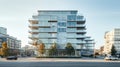 contemporary apartment building modern Royalty Free Stock Photo