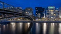 Lyon city cityscape at dusk