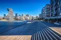 Contemporary architecture of Oslo waterfront promenade view Royalty Free Stock Photo