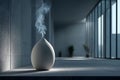 Contemporary Aromatherapy Diffuser in Minimalist Sunlit Interior Design Generative AI Royalty Free Stock Photo