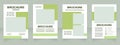 Contemporary art exhibition blank brochure design