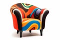 Contemporary Art Masterpiece: Abstract-Inspired Accent Chair