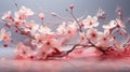 Contemporary Art Oil Painting of Cherry Blossom Sakura Pink Flowers Background Royalty Free Stock Photo
