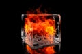 Contemporary art work frozen fire. Generate Ai