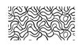 Contemporary Black Wavy Line Art Background Pattern, vector design Generative AI Royalty Free Stock Photo