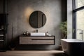 Contemporary Bathroom sink mirror design. Generate Ai Royalty Free Stock Photo