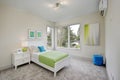 Contemporary blue and green kid`s bedroom