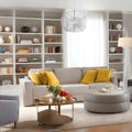 Contemporary Book Showcase: Living Room Shelving Interior Design