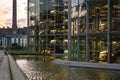 Wolfsburg, Lower Saxony, Towers with new cars ready for delivery in the Autostadt of Volkswagen