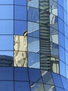 Contemporary business building with mirror windows and reflecti Royalty Free Stock Photo