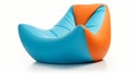 Contemporary Candy-coated Inflatable Chair - Blue And Orange Royalty Free Stock Photo