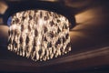Contemporary chandelier made out of the light bulbs. Royalty Free Stock Photo