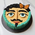 Contemporary Chicano Cake With Butterfly Face Design