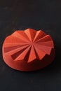 Contemporary Chocolate Mousse Cake made in geometric silicone mold