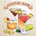 Contemporary Classics Cocktail menu Royalty Free Stock Photo
