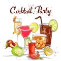 Contemporary Classics Cocktail Set cocktail party Royalty Free Stock Photo
