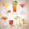 Contemporary Classics Cocktail Set Royalty Free Stock Photo