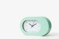 Contemporary clock modern alarm clock design white background studio new