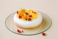 Contemporary Coconut, Raspberry and Tangerine Mousse Cake