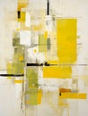 Contemporary Collage Styles: Abstract Yellow White Squares Lines