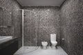 Contemporary concrete bathroom