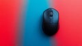 A contemporary cordless computer mouse set against a colorful gradient backdrop Royalty Free Stock Photo