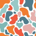 Contemporary curvy wavy cut outs, doodle geometric camo elements, forms background