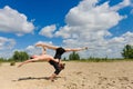 Contemporary dance. Young couple dancing. Royalty Free Stock Photo